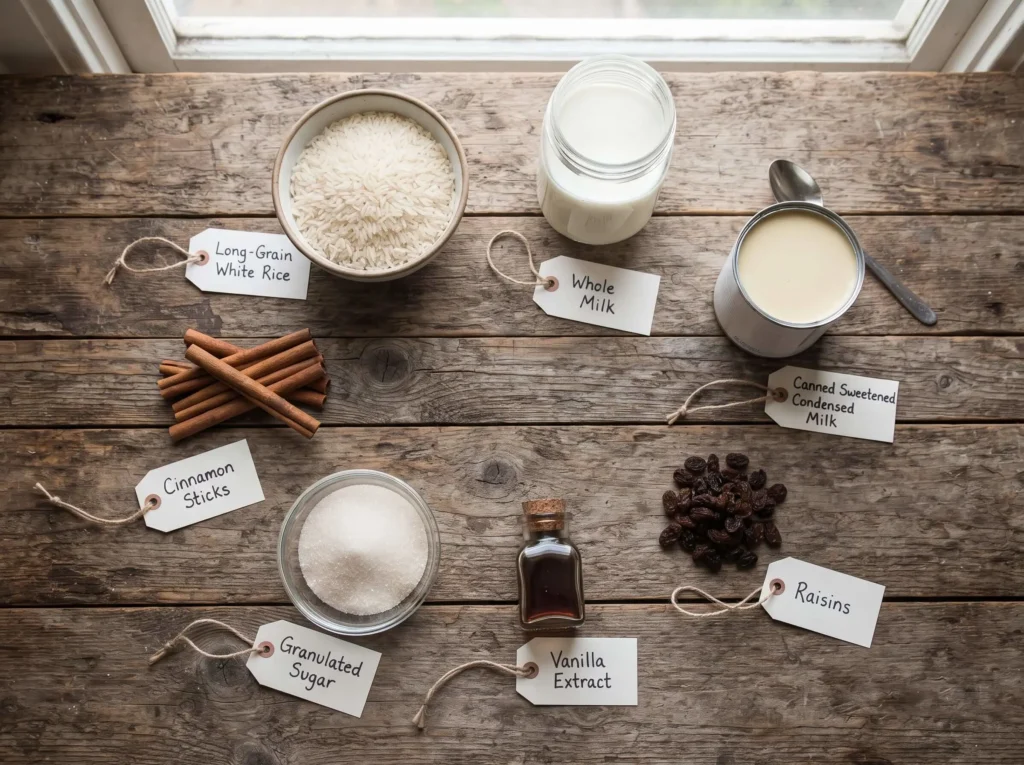 arroz con leche Ingredients