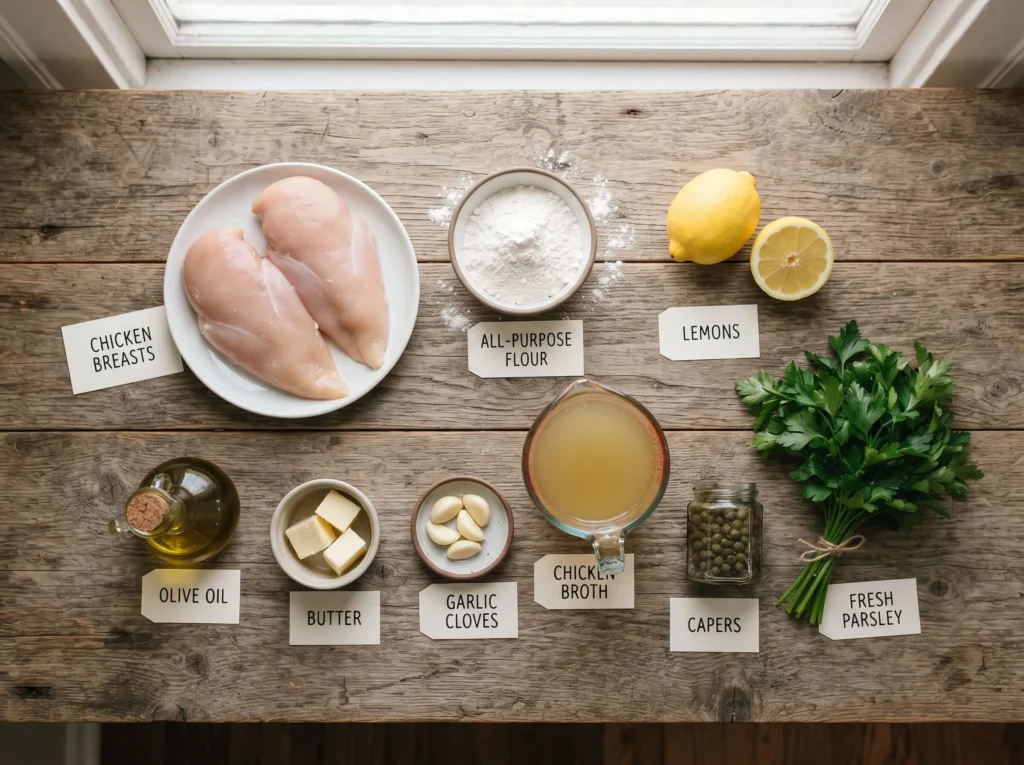 chicken piccata recipe Ingredients