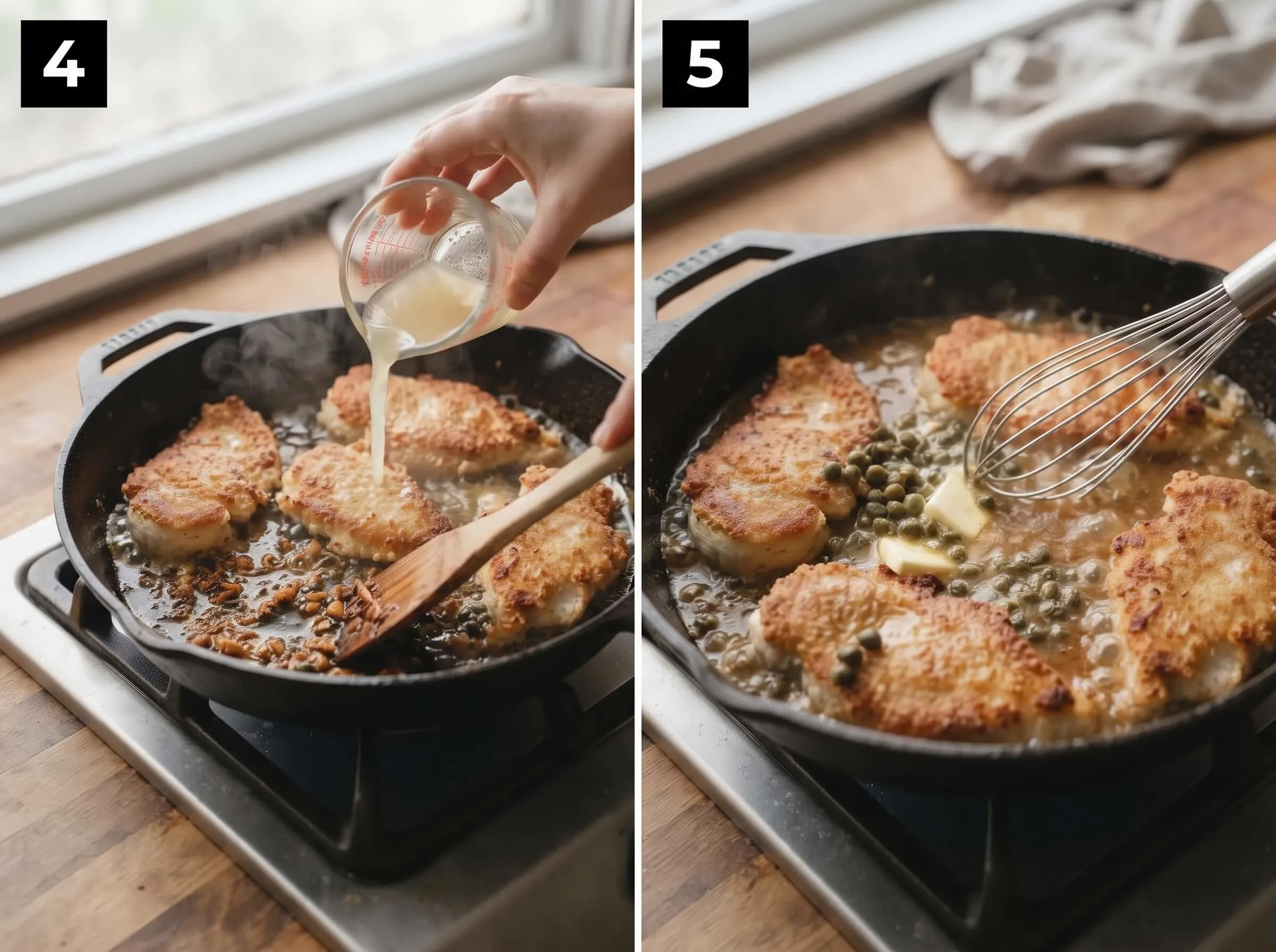 chicken piccata recipe Build the Pan Sauce