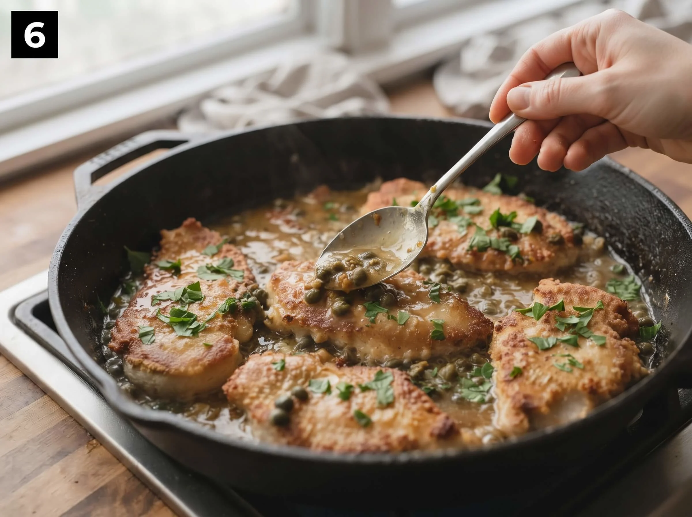 chicken piccata recipe Combine and Serve