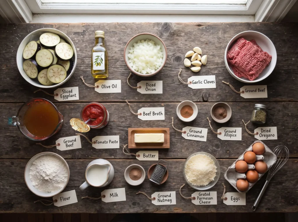 moussaka recipe Ingredients