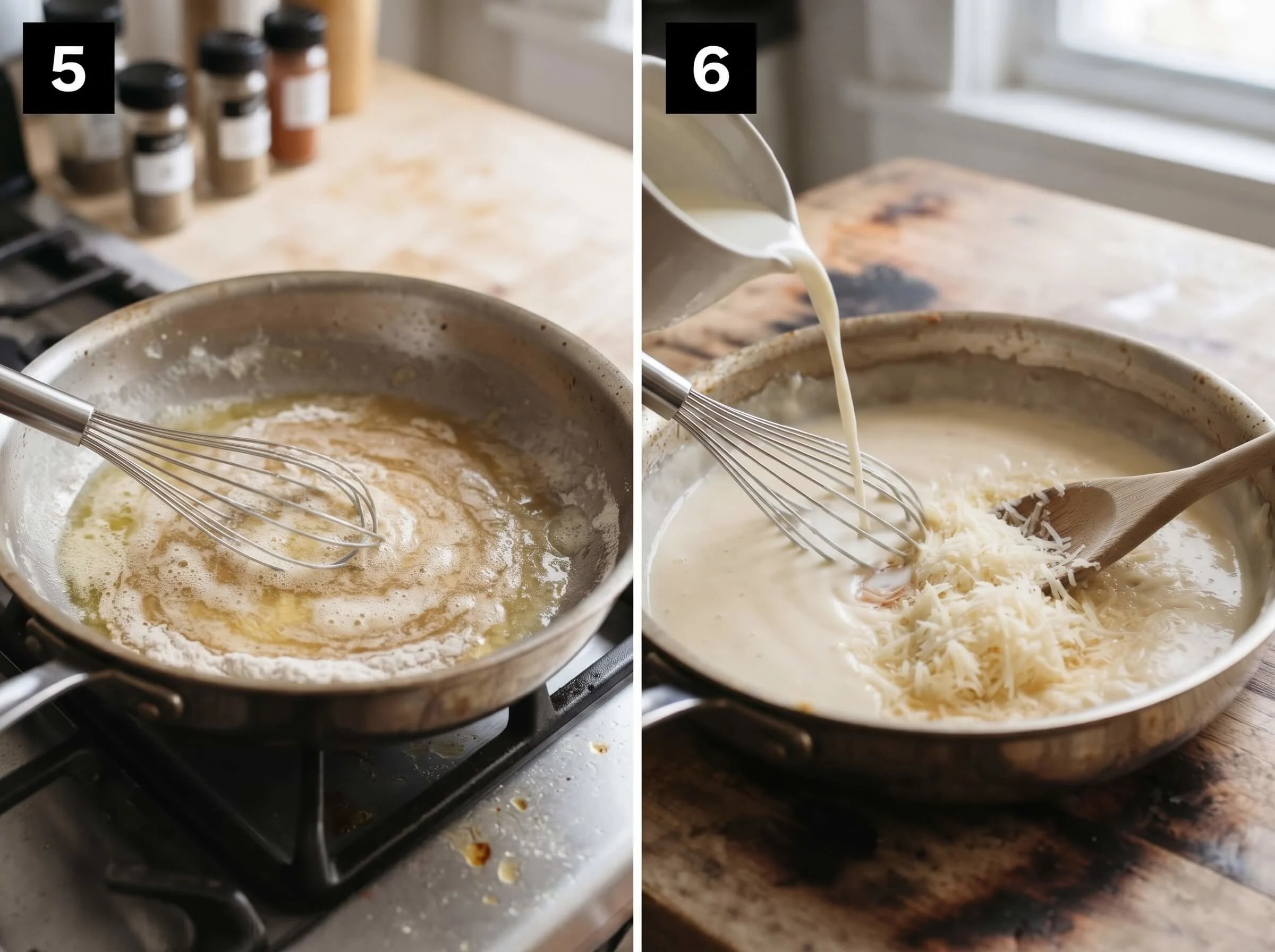 moussaka recipe Make the Béchamel