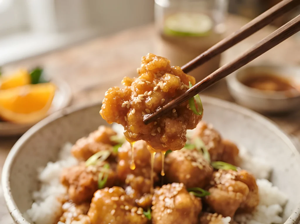 orange chicken recipe final result
