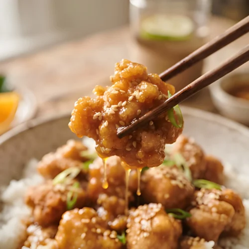orange chicken recipe final result