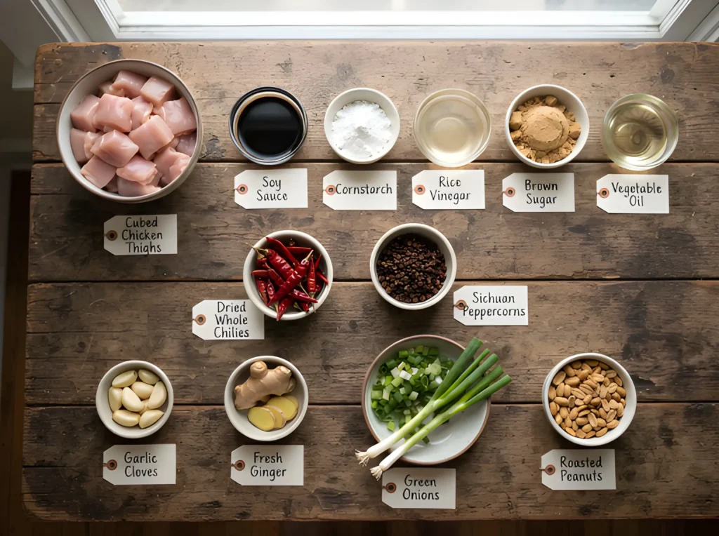 kung pao chicken recipe Ingredients