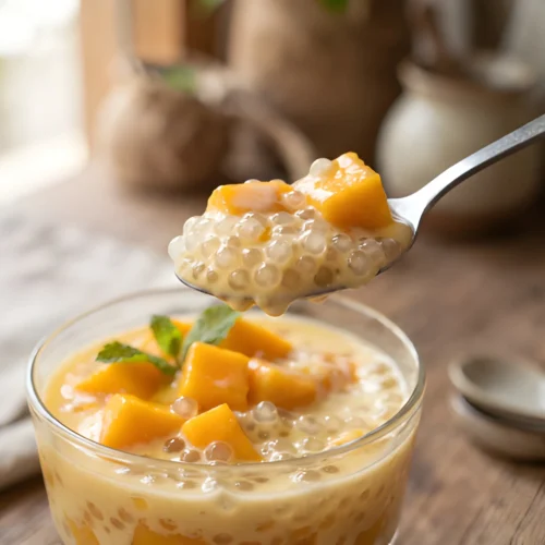 mango sago recipe final result
