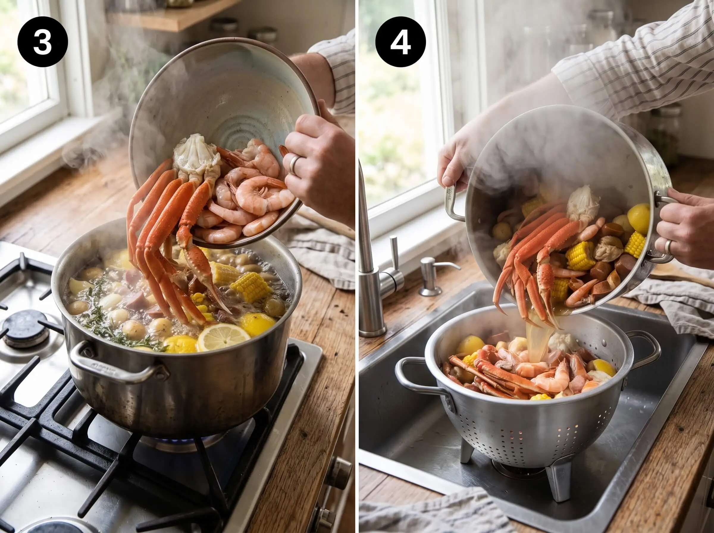 cajun seafood boil recipe Add the Seafood