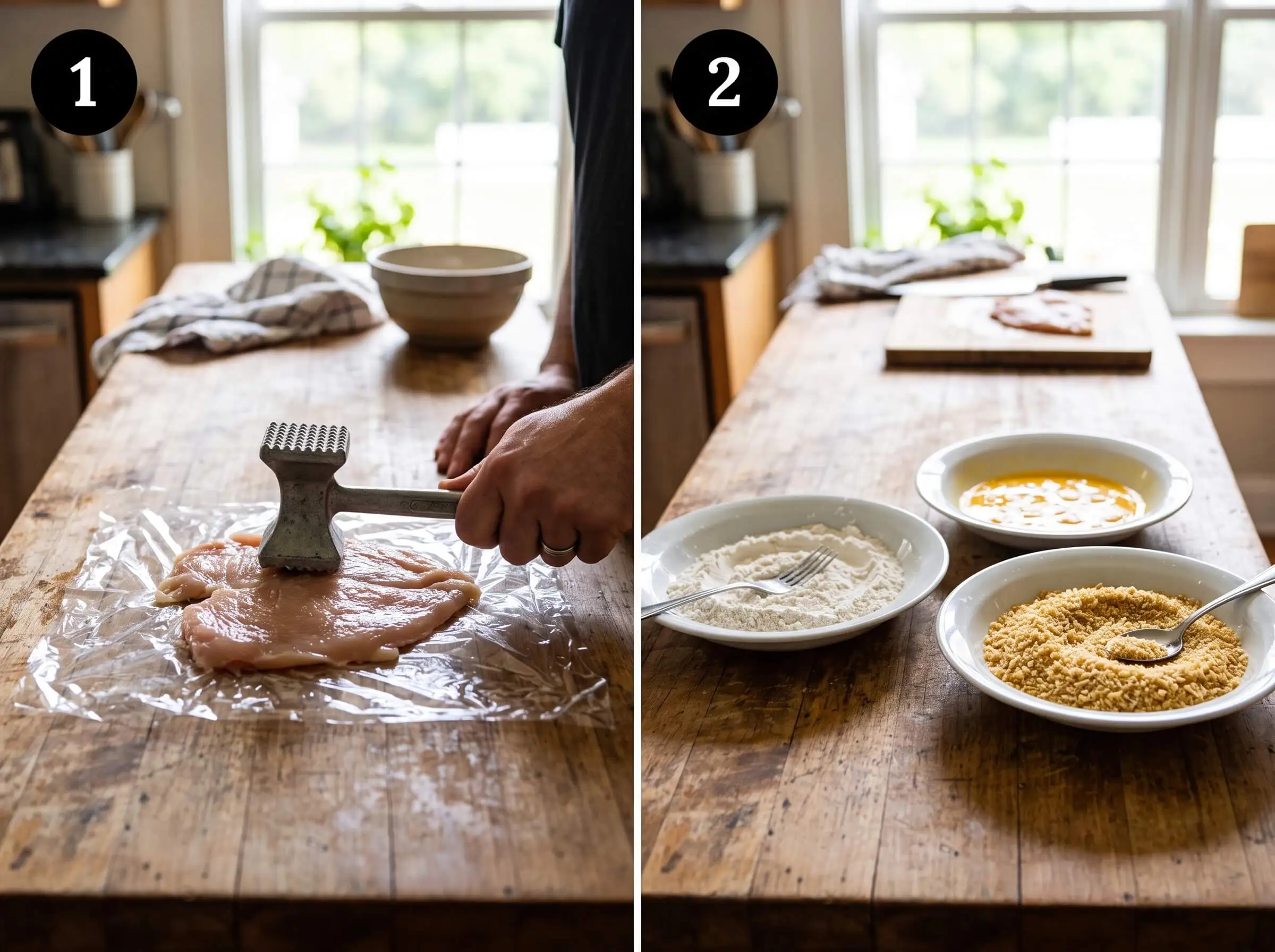chicken katsu recipe Prepare the Chicken and Breading Station