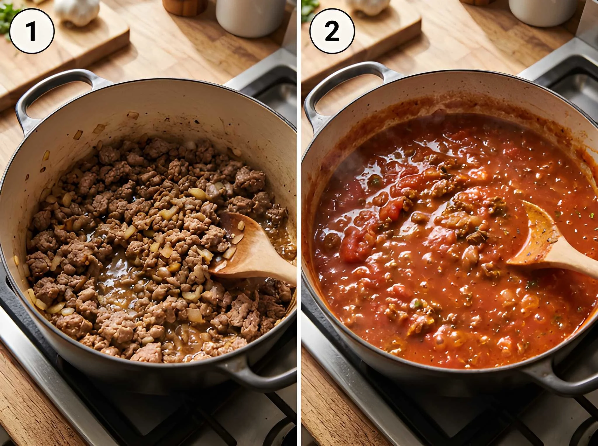 lasagna recipe Make the Meat Sauce