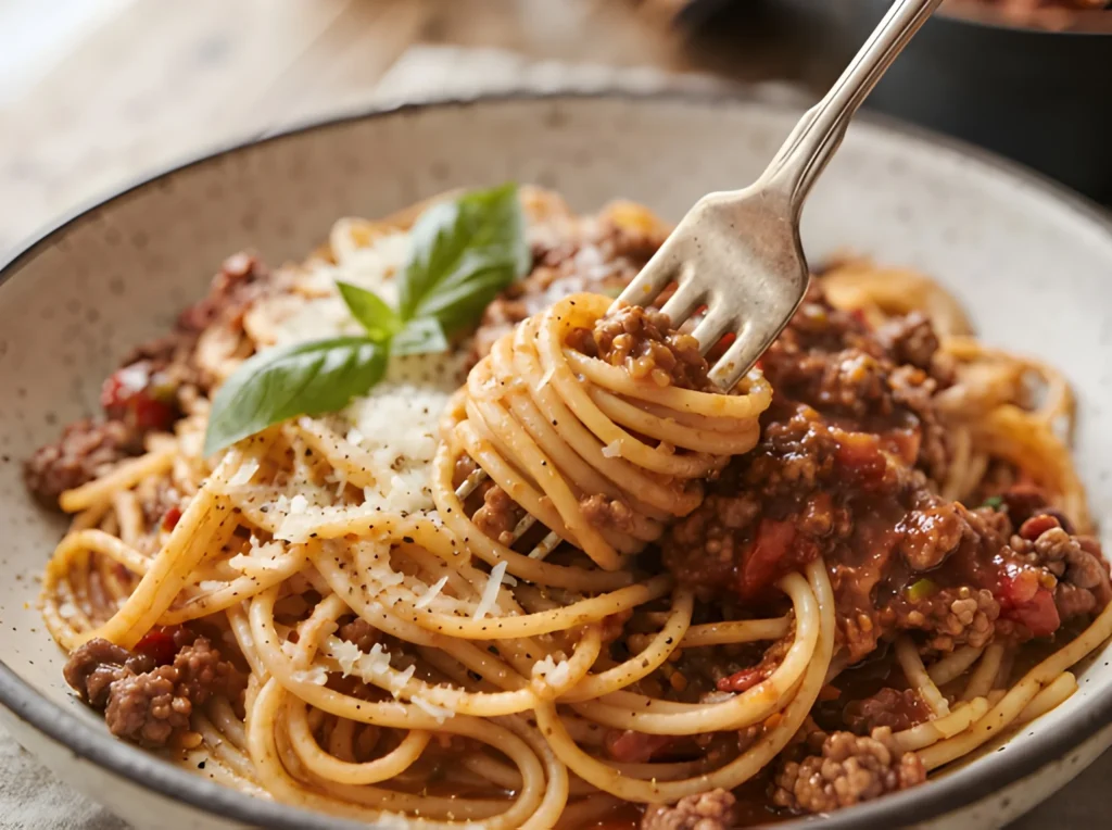 bolognese recipe final result