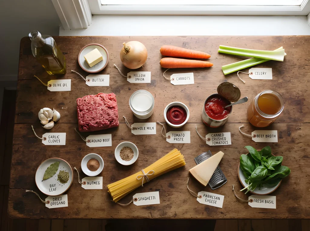 bolognese recipe ingredients