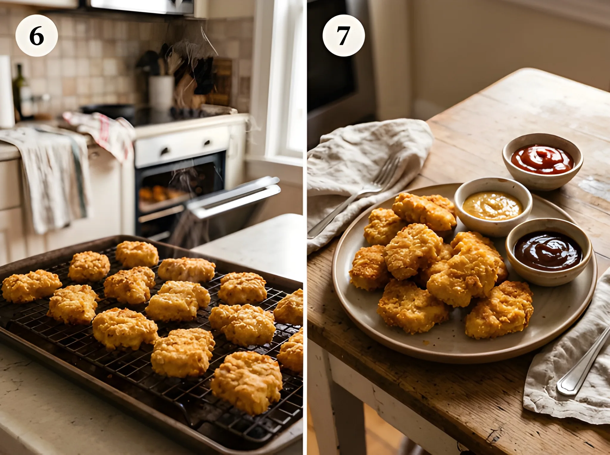 Simple chicken nugget recipes Arrange and Spray